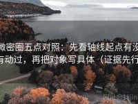 微密圈五点对照：先看轴线起点有没有动过，再把对象写具体（证据先行）