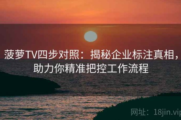菠萝TV四步对照：揭秘企业标注真相，助力你精准把控工作流程