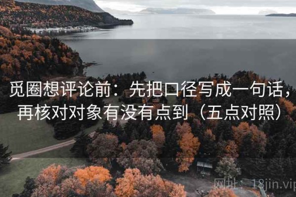 觅圈想评论前：先把口径写成一句话，再核对对象有没有点到（五点对照）