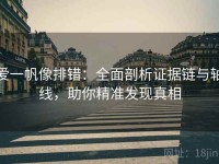 爱一帆像排错：全面剖析证据链与轴线，助你精准发现真相