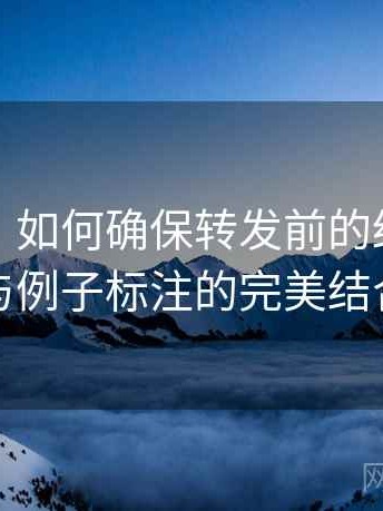 YY漫画：如何确保转发前的结论强度与例子标注的完美结合