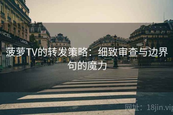 菠萝TV的转发策略：细致审查与边界句的魔力