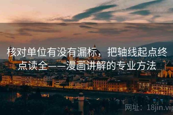 核对单位有没有漏标，把轴线起点终点读全——漫画讲解的专业方法