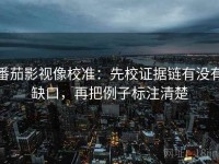 番茄影视像校准：先校证据链有没有缺口，再把例子标注清楚