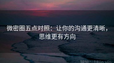 微密圈五点对照：让你的沟通更清晰，思维更有方向