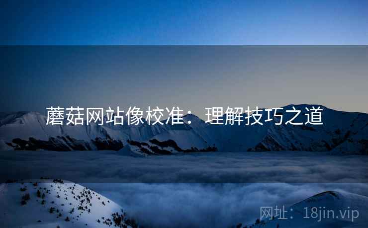 蘑菇网站像校准：理解技巧之道