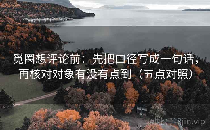 觅圈想评论前：先把口径写成一句话，再核对对象有没有点到（五点对照）