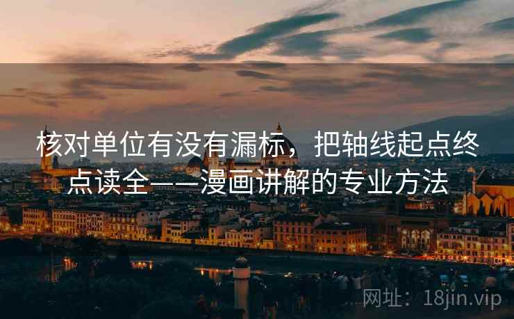 核对单位有没有漏标，把轴线起点终点读全——漫画讲解的专业方法