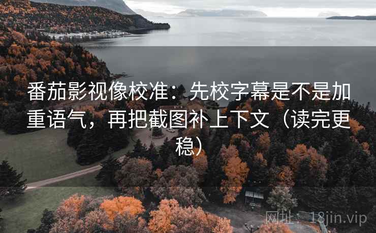 番茄影视像校准：先校字幕是不是加重语气，再把截图补上下文（读完更稳）