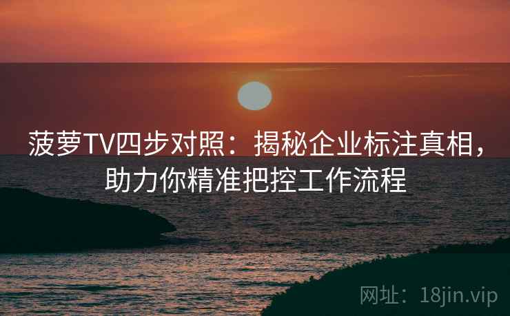 菠萝TV四步对照：揭秘企业标注真相，助力你精准把控工作流程